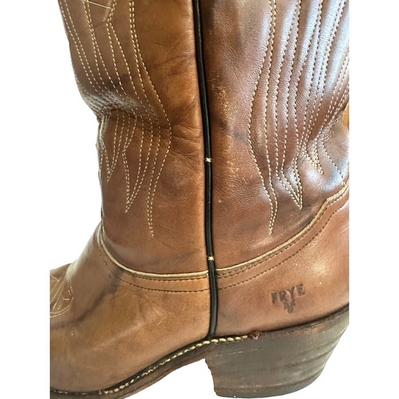 Frye 3849 Men’s Brown Leather Western Boots- sz 10 D
